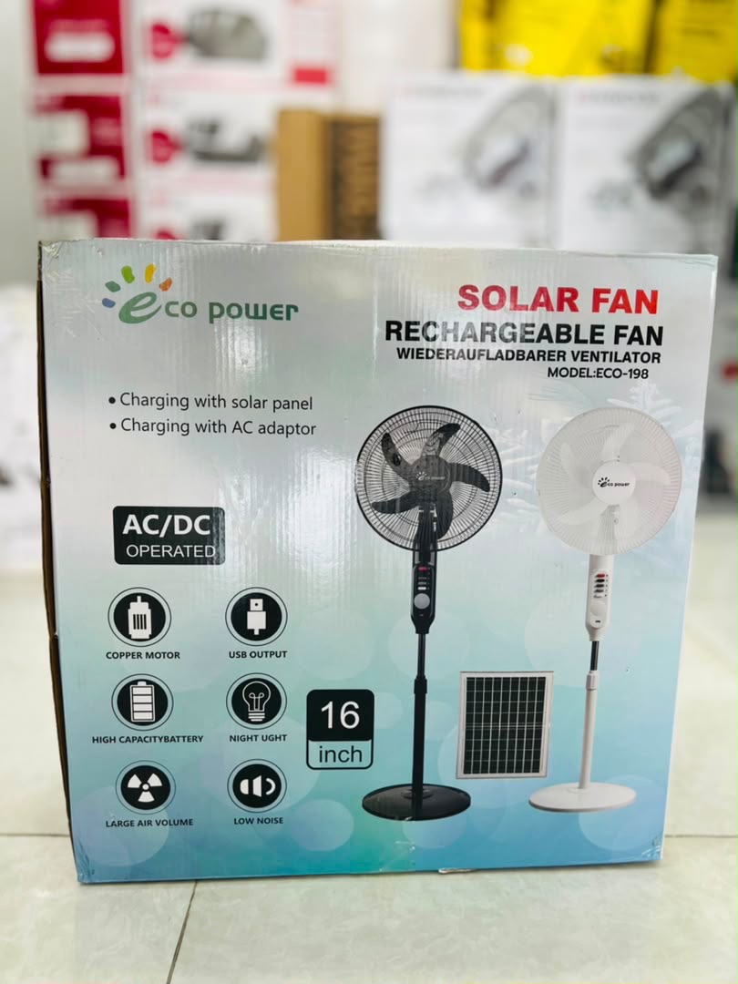 پنکه ایستاده شارژی اِکو پاور مدل ECO-198 ، سایز 16 اینچ