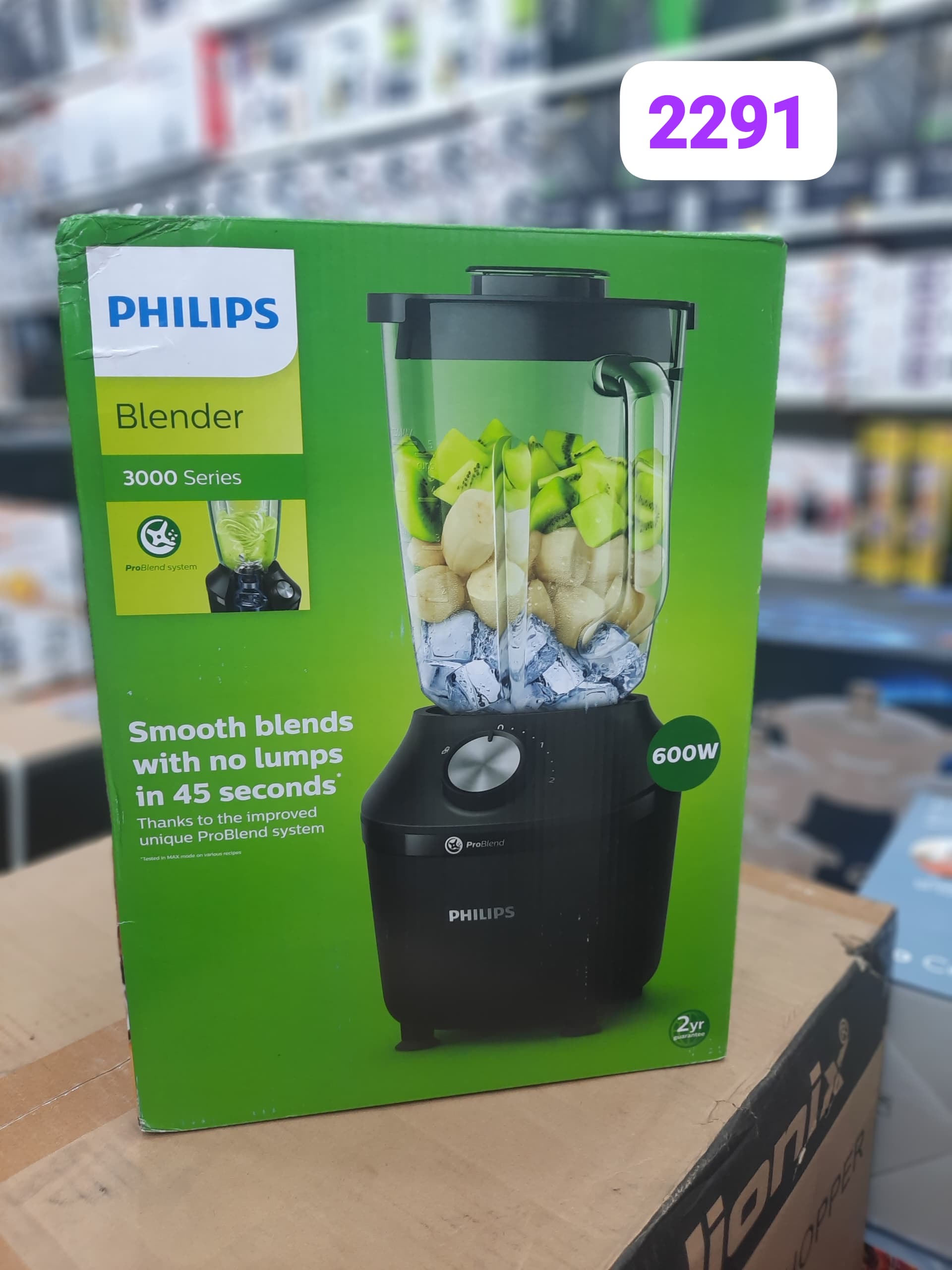 مخلوط کن فیلیپس مدل HR2291 ظرفیت 2 لیتر 2 کاره با کاسه شیشه ای