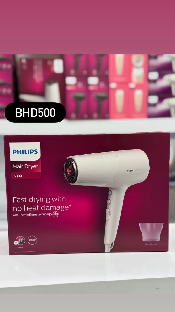 سشوار فیلیپس BHD500 سری 5000 توان 2100 وات